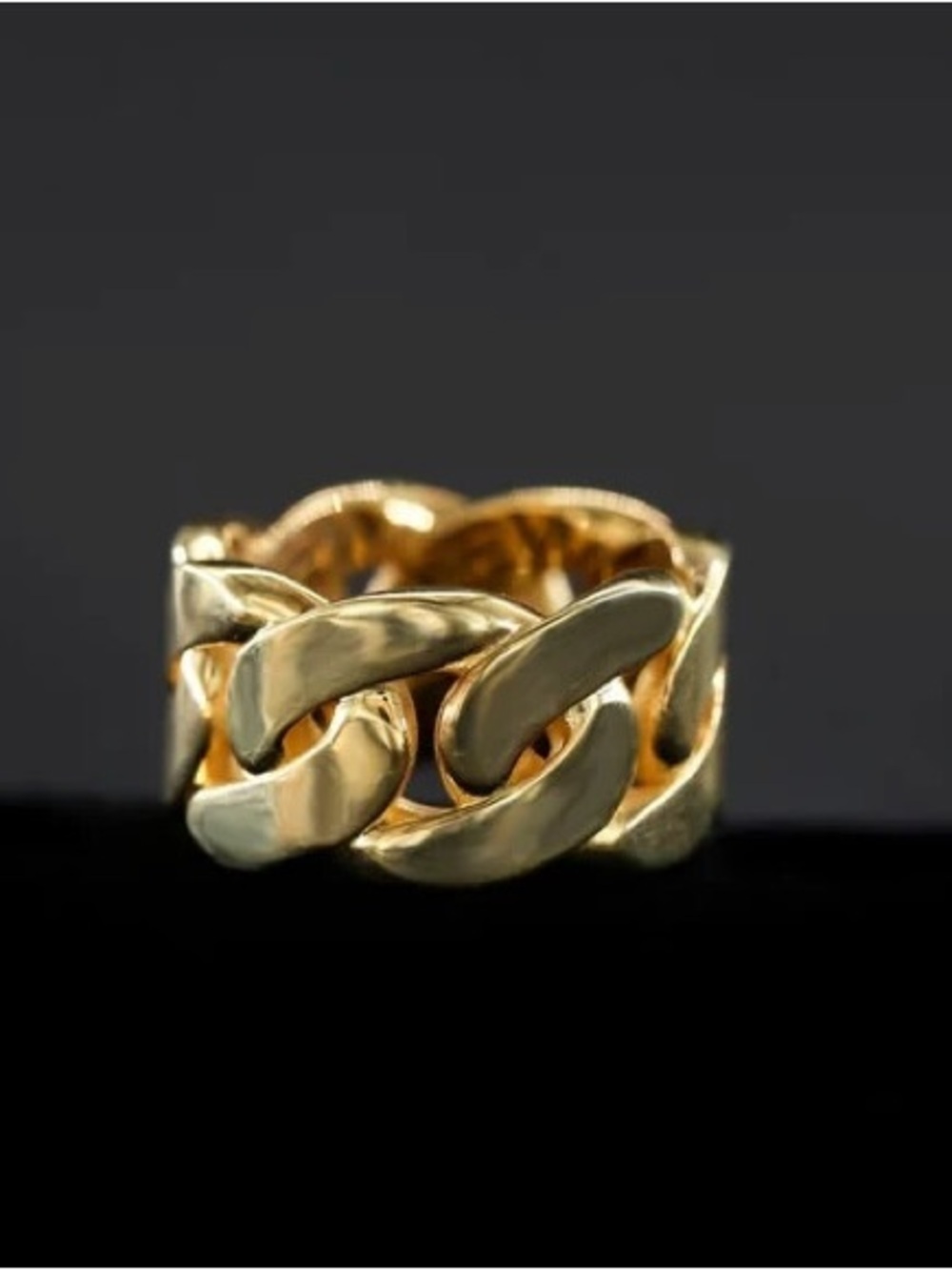 Chunky Cuban Curb Chain Link Ring
